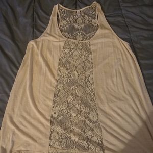 Cream Lace tank top